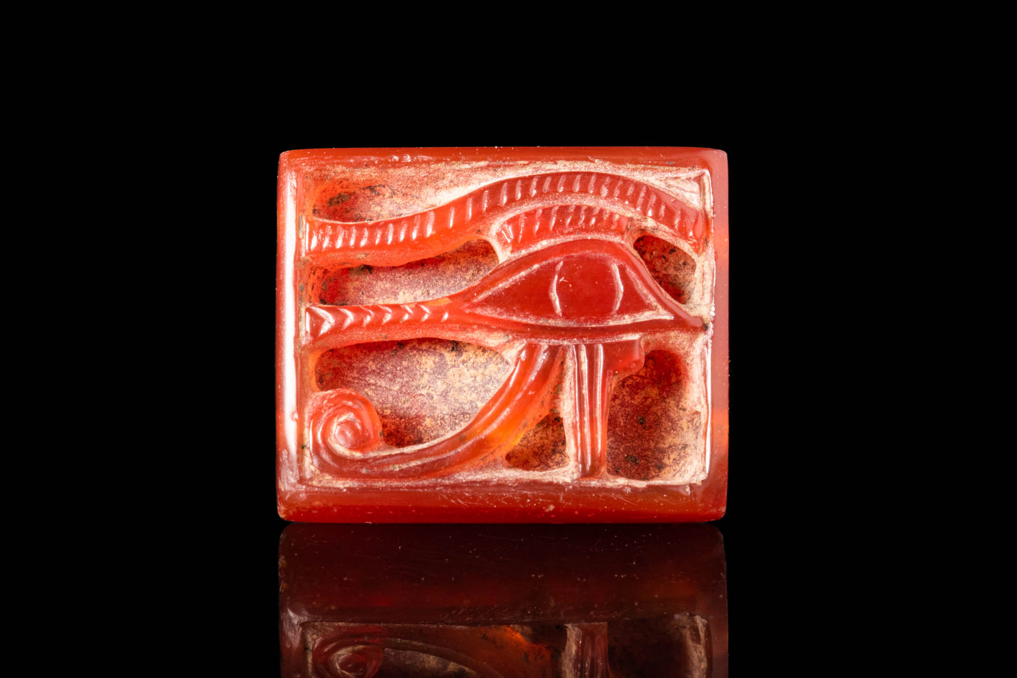 EGYPTIAN CARNELIAN EYE AMULET