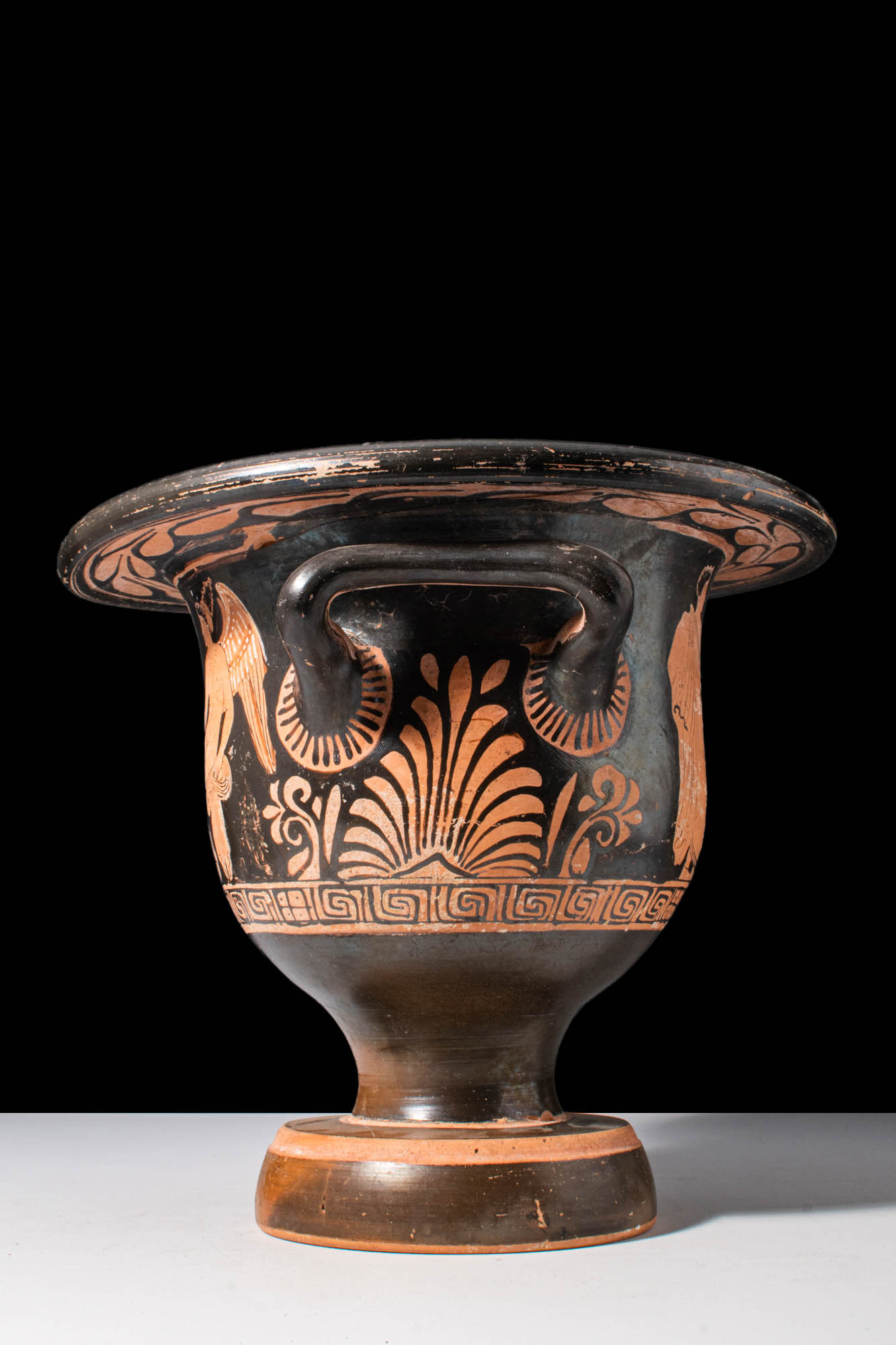 APULIAN RED-FIGURE BELL KRATER WITH MAENAD AND EROS - Image 3 of 5