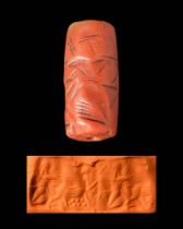 NEO BABYLONIAN CARNELIAN CYLINDER SEAL- ORIGINAL LAMBERT REPORT