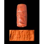 NEO BABYLONIAN CARNELIAN CYLINDER SEAL- ORIGINAL LAMBERT REPORT