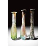 COLLECTION OF THREE ROMAN GLASS VESSELS