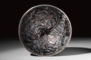 SASANIAN SILVER BOWL DECORATED WITH A GEOMETRIC STAR
