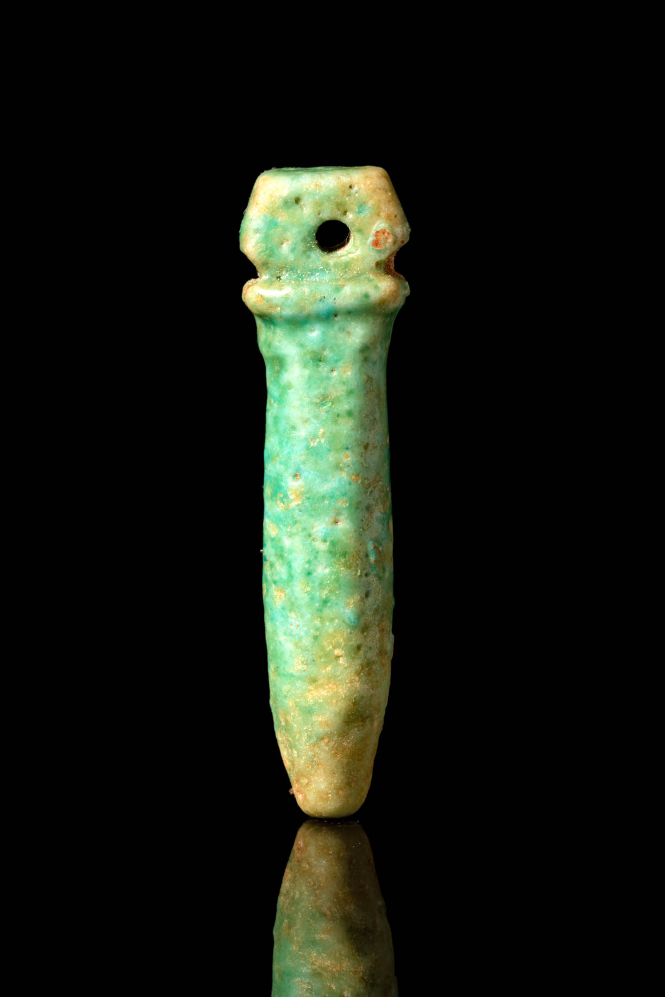 EGYPTIAN FAIENCE PAPYRUS SCEPTRE AMULET - Image 3 of 3