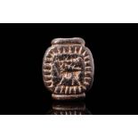 MESOPOTAMIAN HARD STONE STAMP SEAL DEPICTING A STAG