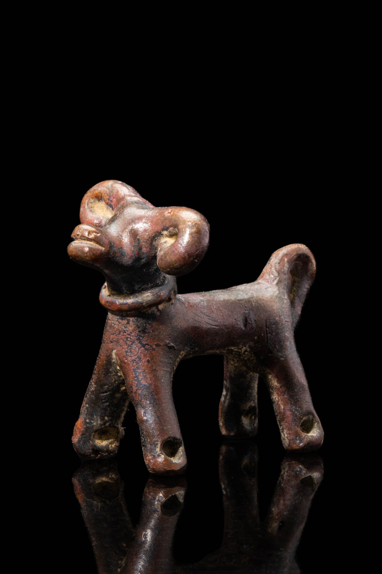 AMLASH BRONZE STATUETTE OF A RAM