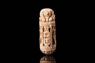 EGYPTIAN STEATITE AMULET WITH OPENWORK