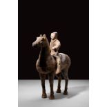 CHINESE HAN DYNASTY HORSE AND RIDER