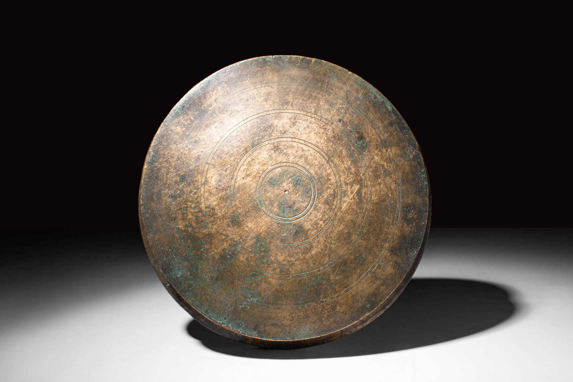 MEDIEVAL SELJUK BRONZE COPPER INLAID CIRCULAR TRAY - Image 4 of 4