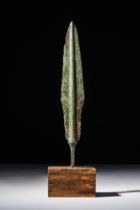 ANCIENT BRONZE SPEARHEAD