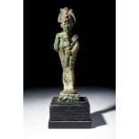 EGYPTIAN BRONZE STATUETTE OF OSIRIS