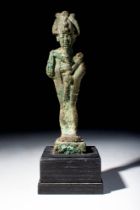 EGYPTIAN BRONZE STATUETTE OF OSIRIS