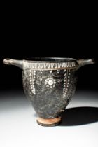 GNATHIAN BLACK-GLAZED POTTERY SKYPHOS