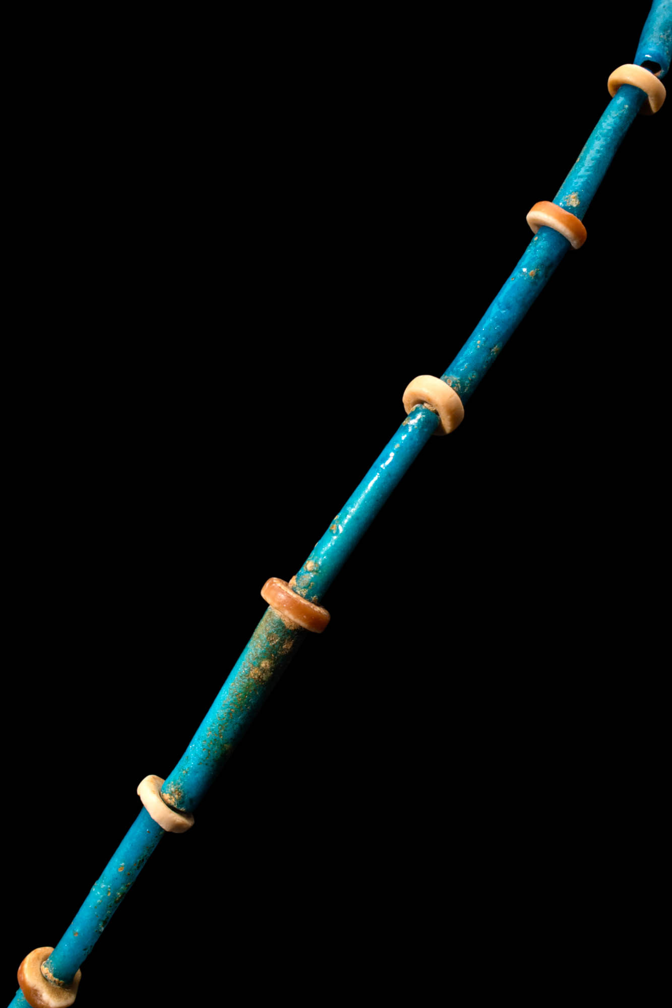 EGYPTIAN FAIENCE NECKLACE WITH RARE SCARABS - Image 3 of 7