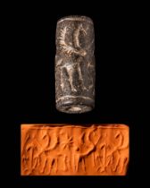 ELAMITE BLACK STONE CYLINDER SEAL- ORIGINAL LAMBERT REPORT