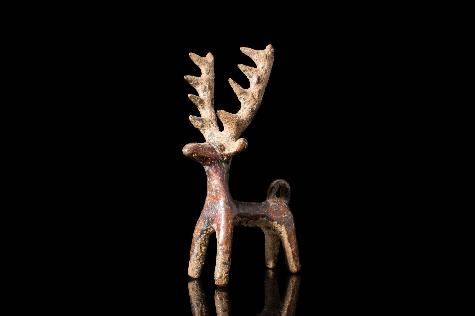 WESTERN ASIATIC BRONZE STAG FIGURINE