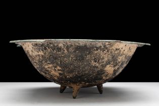 PERSIAN BRONZE TRIPOD CAULDRON