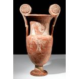 GREEK CANOSAN POTTERY VOLUTE KRATER DEPICTING THE LADY OF FASHION