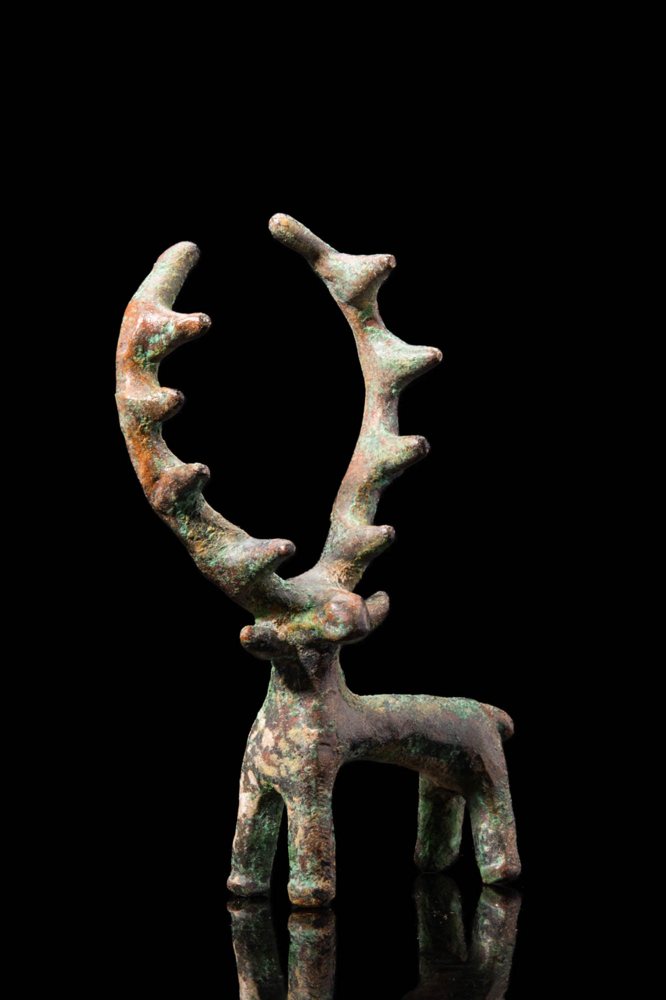 WESTERN ASIATIC BRONZE STAG FIGURINE - Image 3 of 4
