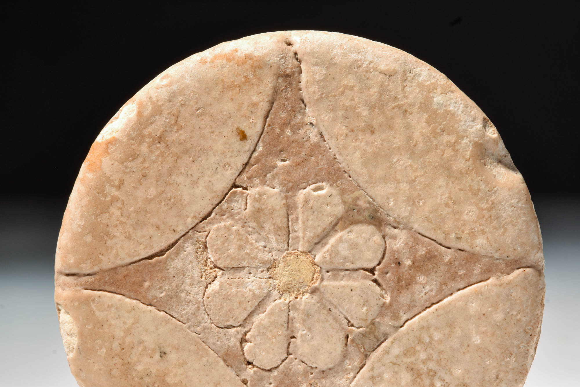 EGYPTIAN FAIENCE ROSETTE INLAY - Image 4 of 4