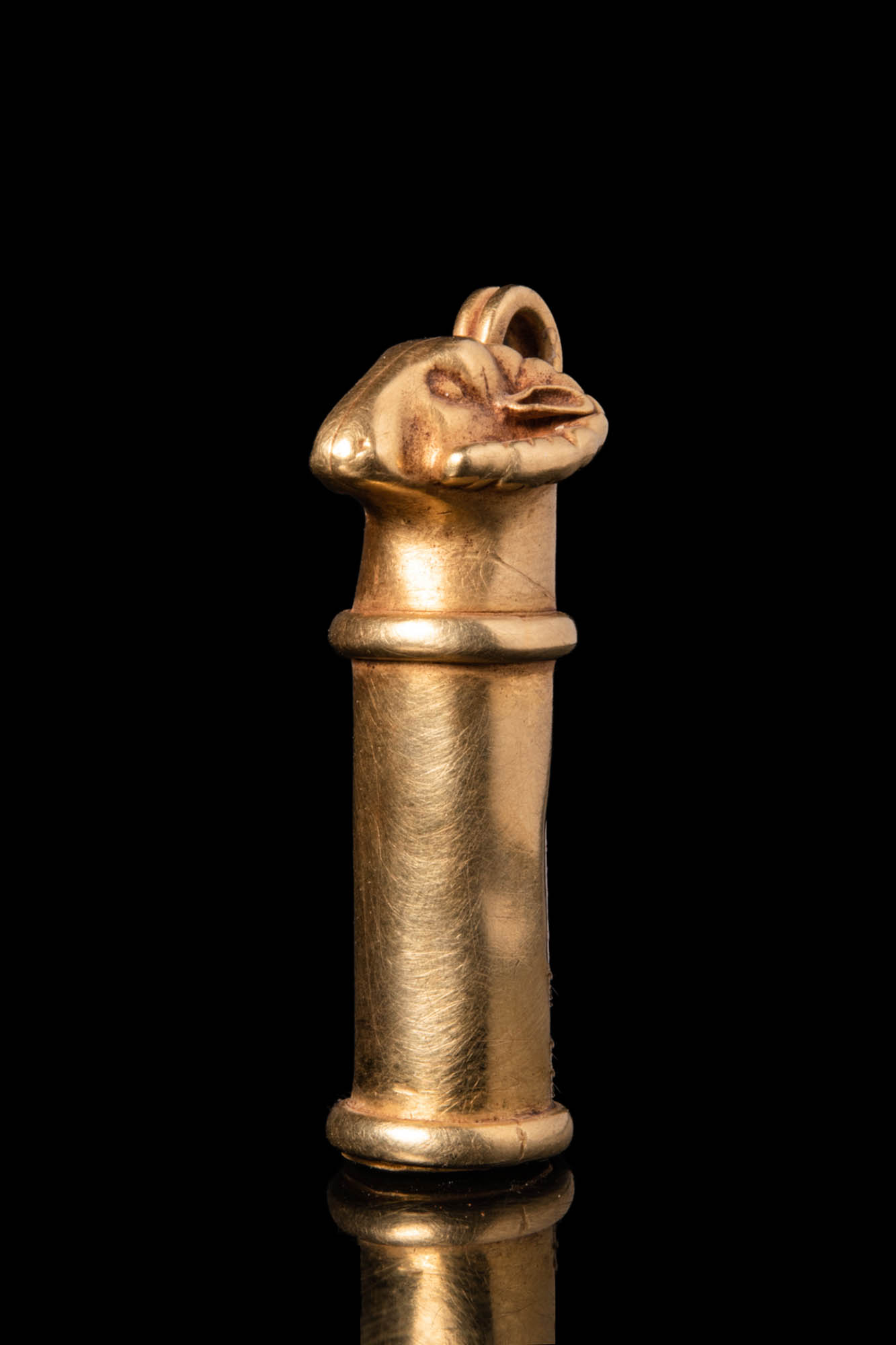 EGYPTIAN GOLD RAM HEAD PENDANT