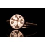LATE BYZANTINE SILVER RING