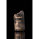 EGYPTIAN BLACK STONE CYLINDER SEAL DEPICTING A HIEROGLYPHS