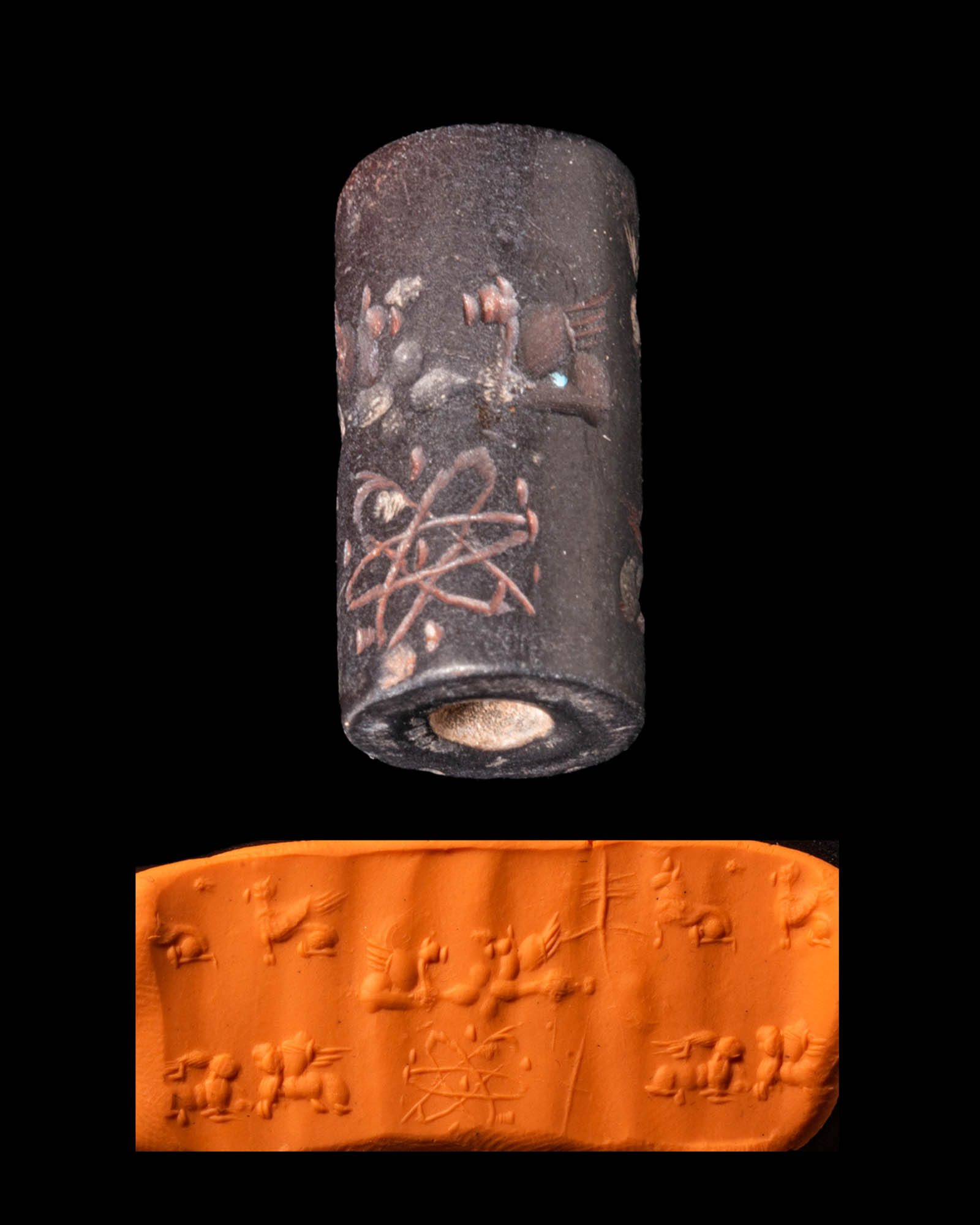 OLD ASSYRIAN / ANATOLIAN HARD STONE CYLINDER SEAL - Image 4 of 4