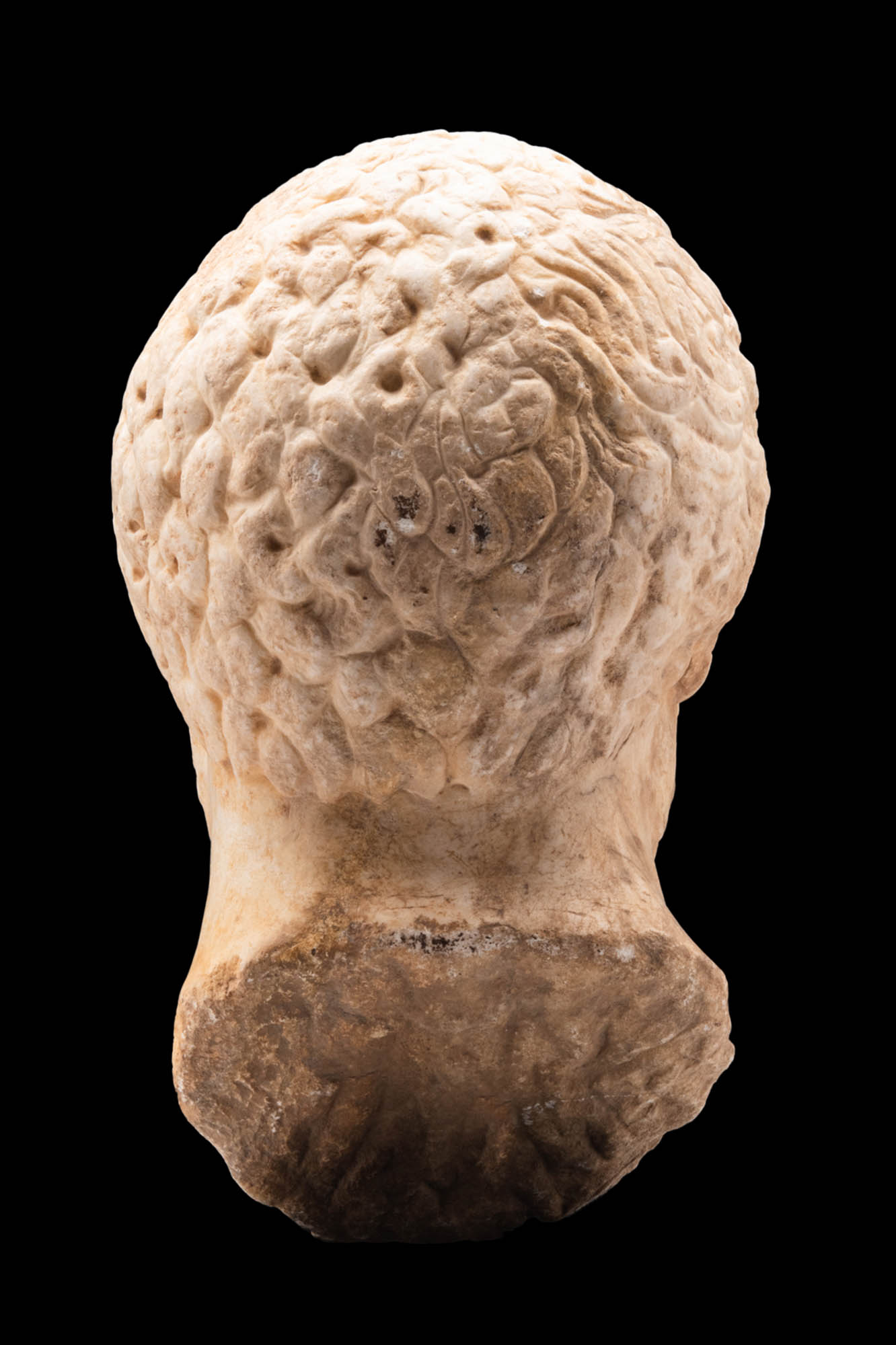 ROMAN MARBLE HEAD OF A BEARDED MAN - Image 4 of 7