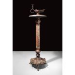 RARE SELJUK BRONZE LAMPSTAND