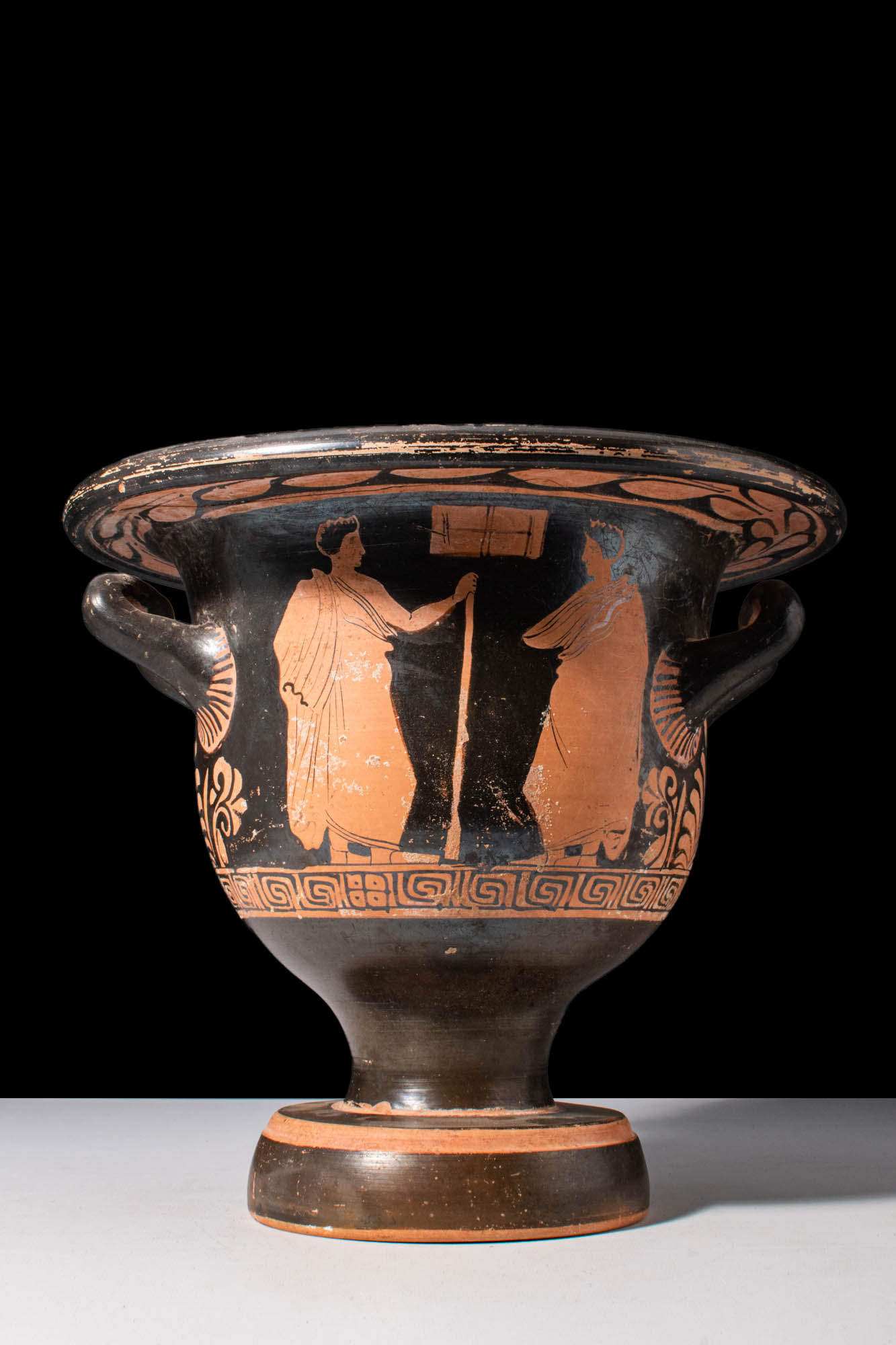 APULIAN RED-FIGURE BELL KRATER WITH MAENAD AND EROS - Image 4 of 5