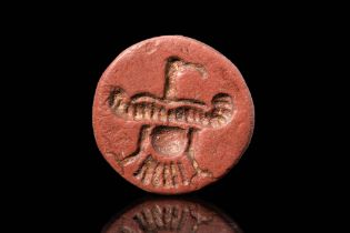 SASANIAN RED JASPER STAMP SEAL