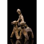 AMLASH BRONZE STATUETTE OF THE KING OF THE ANIMALS