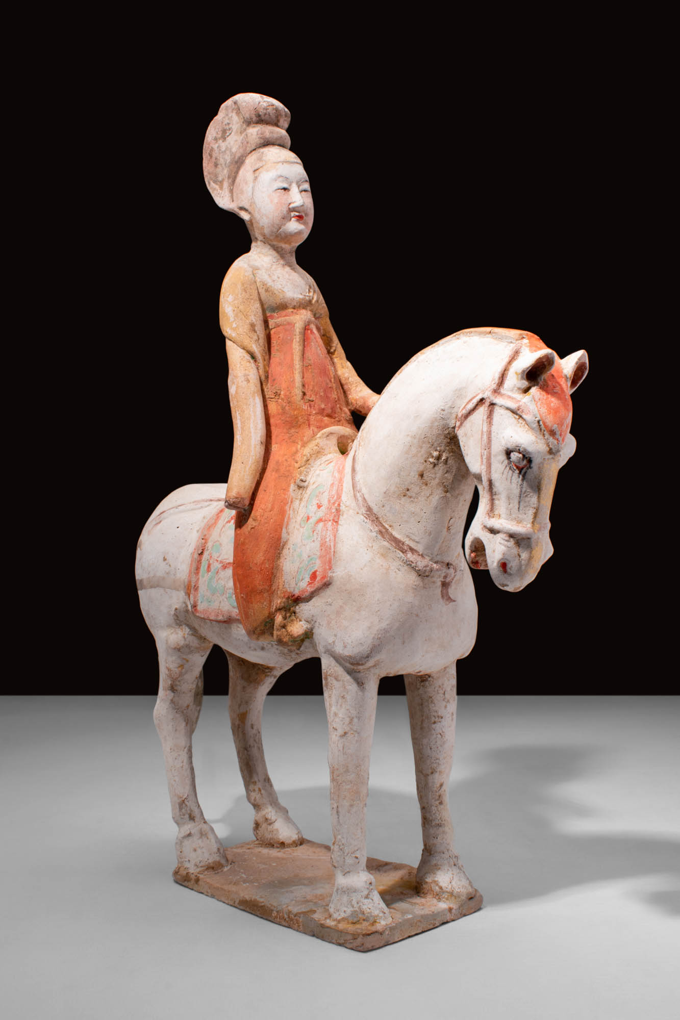 CHINESE TANG DYNASTY HORSE AND FEMALE RIDER - Image 4 of 6
