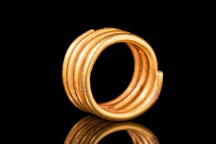 CYPRIOT GOLD SPIRAL-SHAPED FINGER RING