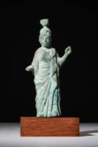 LARGE ROMAN BRONZE FIGURINE OF MINERVA