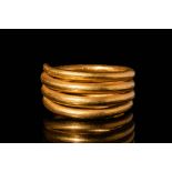 HEAVY BRONZE AGE GOLD HAIR RING - 177 GRAMS!