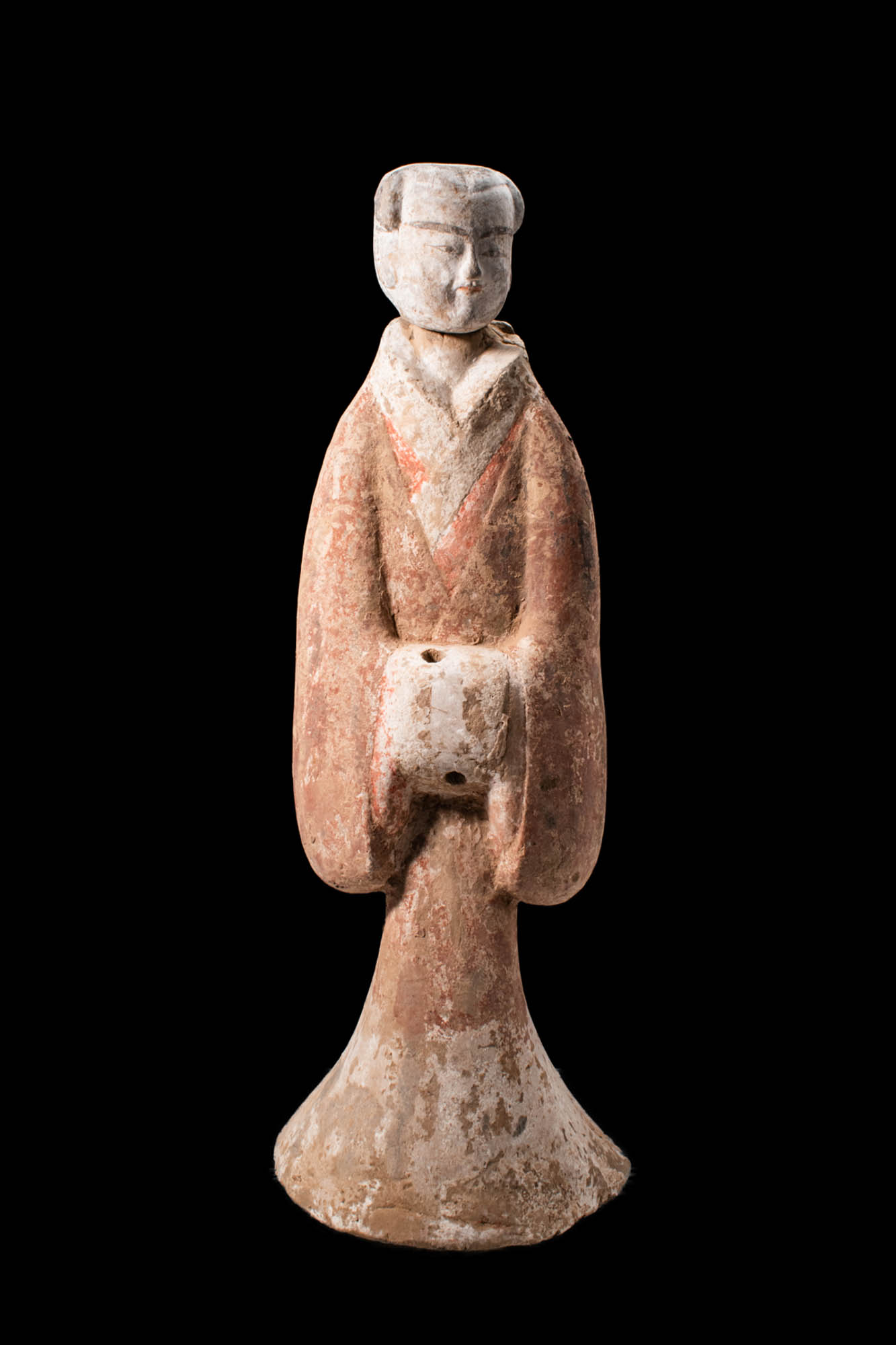 CHINESE HAN DYNASTY TERRACOTTA COURT LADY