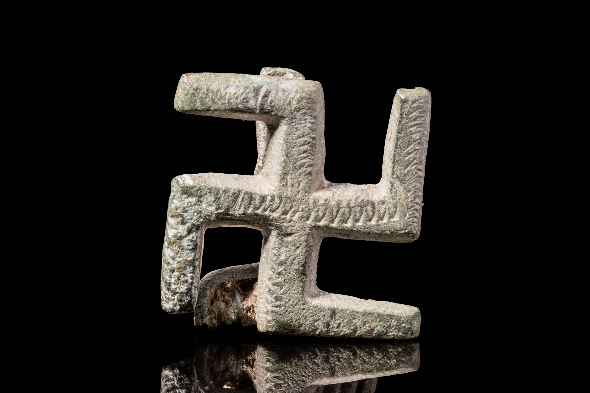 ROMAN BRONZE SWASTIKA BROOCH