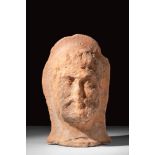 ETRUSCAN TERRACOTTA VOTIVE HEAD