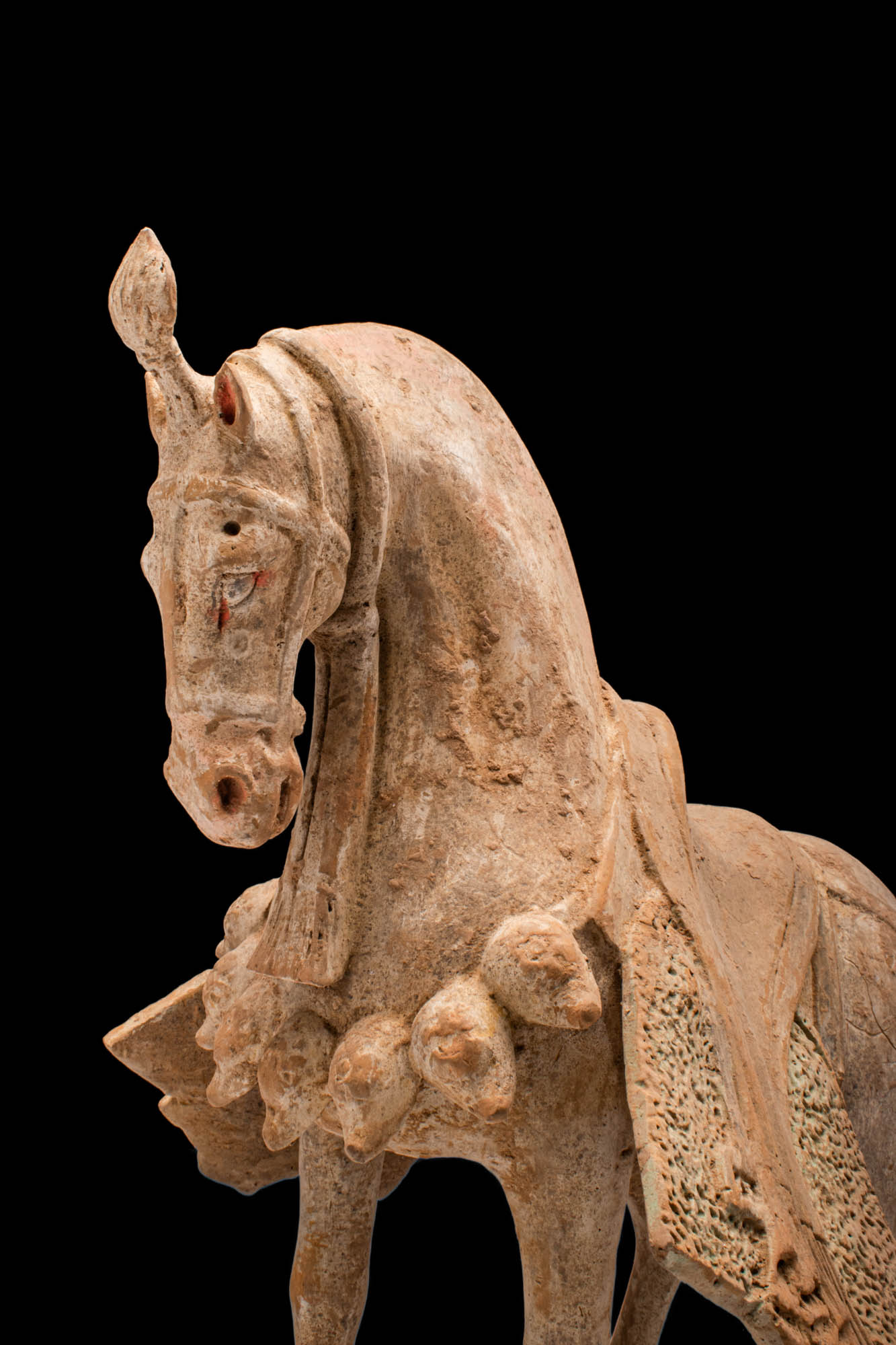 CHINESE NORTHERN WEI DYNASTY TERRACOTTA CAPARISONED HORSE - TL TESTED - Image 5 of 6