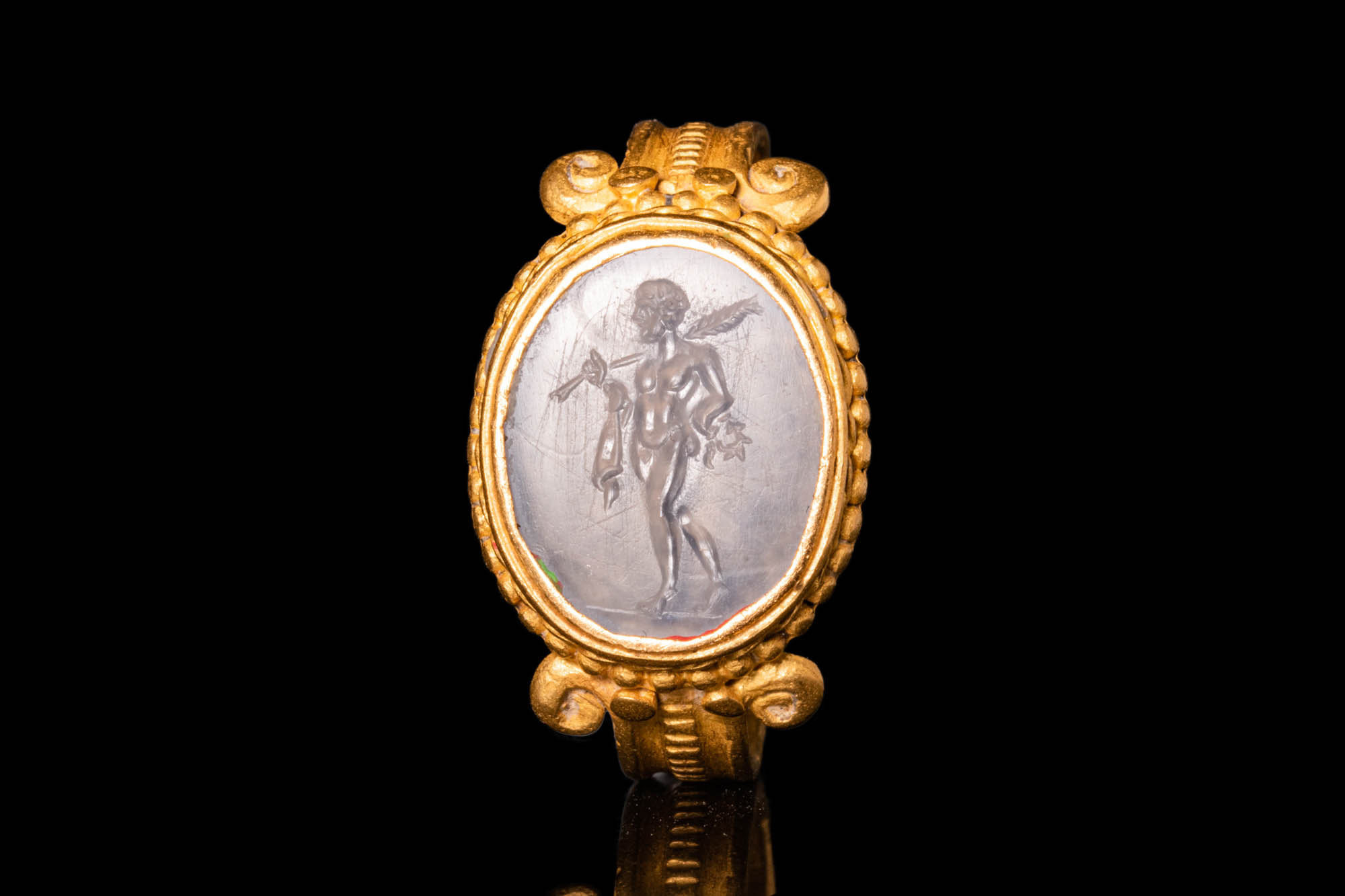 ROMAN GOLD RING WITH INTAGLIO DEPICTING HERCULES - Image 2 of 5