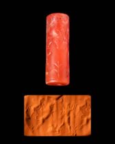 WESTERN ASIATIC CARNELIAN CYLINDER SEAL- ORIGINAL LAMBERT REPORT