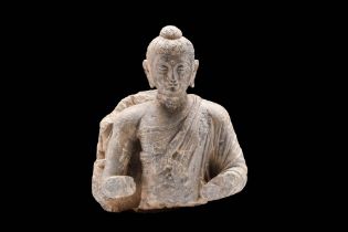 GANDHARAN SCHIST TORSO OF BUDDHA