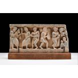 GANDHARAN SCHIST FRIEZE WITH DIONYSIAC SCENE