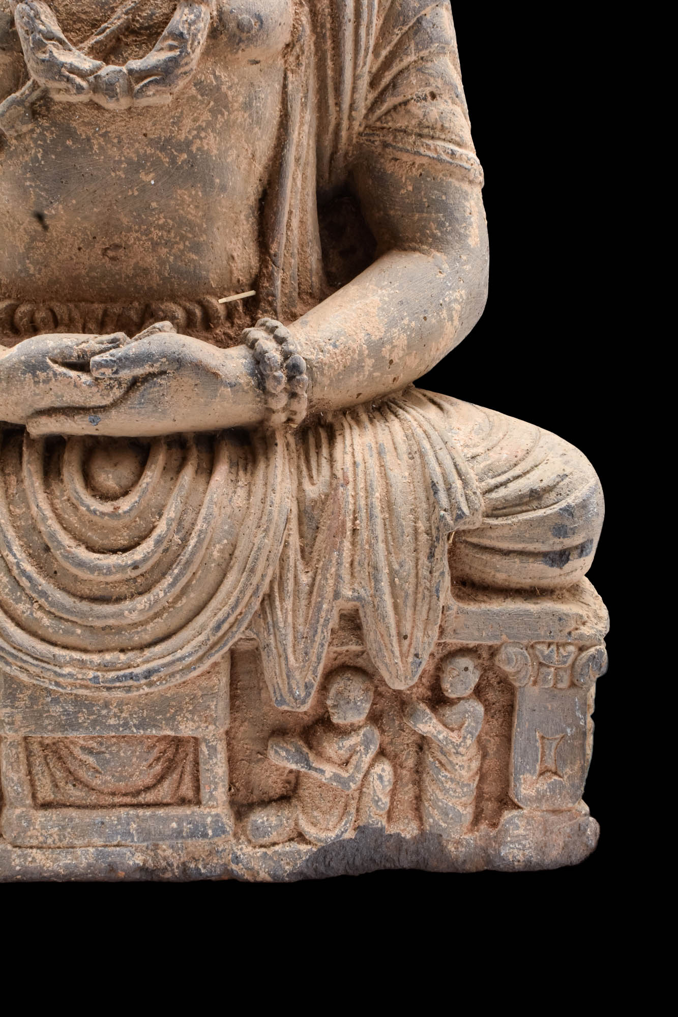 GANDHARAN SCHIST SEATED BODHISATTVA MAITREYA - Image 7 of 7