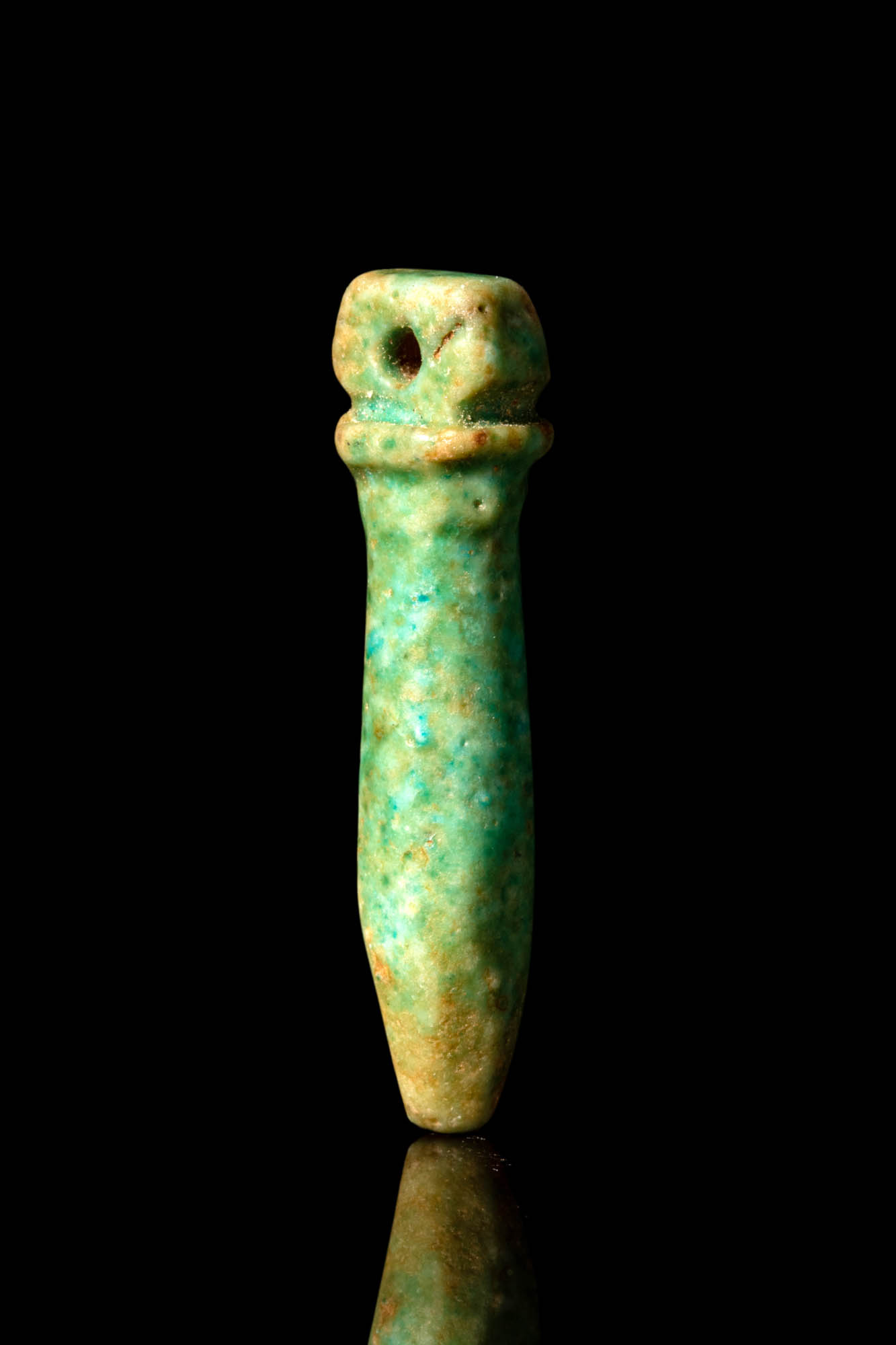 EGYPTIAN FAIENCE PAPYRUS SCEPTRE AMULET - Image 2 of 3