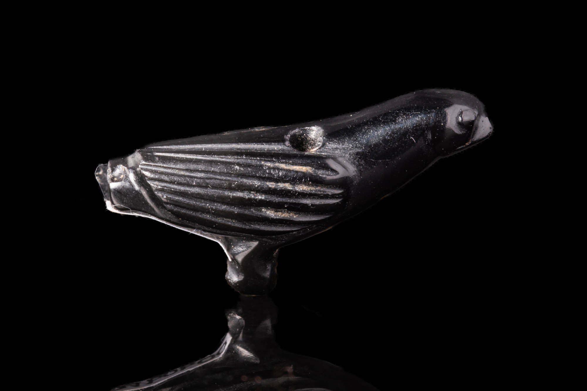 NEAR EASTERN BLACK STONE BIRD AMULET