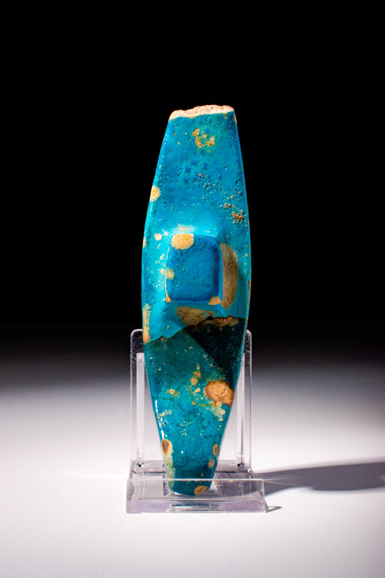 EGYPTIAN FAIENCE FUNERARY MODEL BOAT FRAGMENT - Image 2 of 5