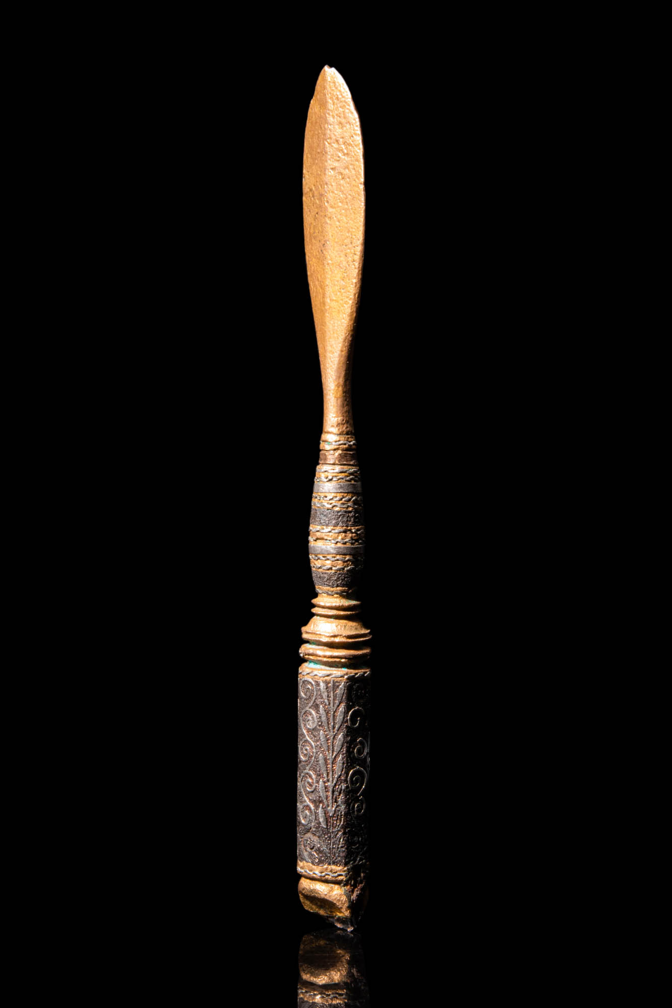 ROMAN BRONZE WITH SILVER INLAY MEDICAL SPATULA - Image 3 of 4