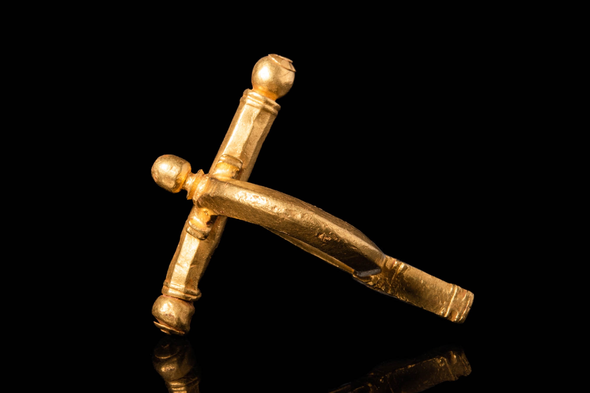 HEAVY ROMAN GOLD CROSSBOW BROOCH - Image 2 of 3